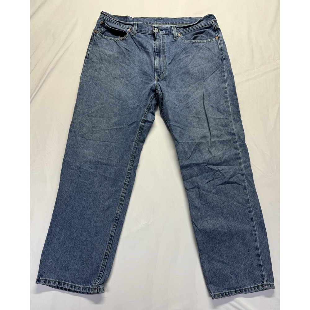 Levis 550 Jeans 38x32 blue‎ medium wash Straight Leg Blue denim Casual Pants Y2K